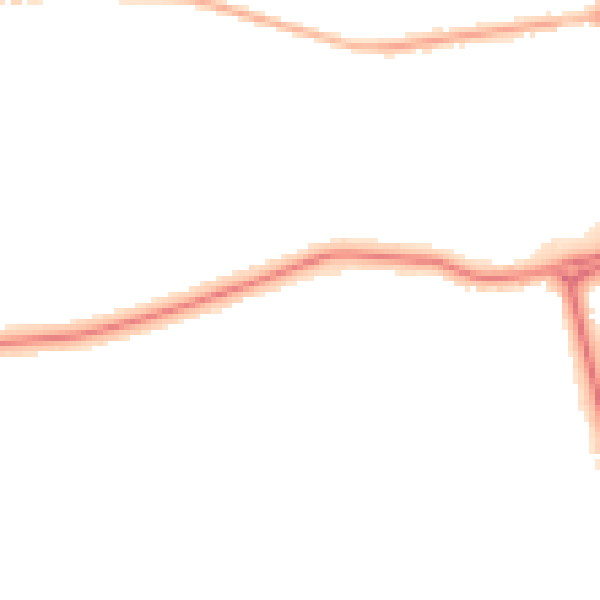 Night-time road noise heatmap for DN33 1DG