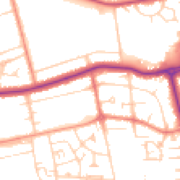 Daytime road noise heatmap for DN33 1DL