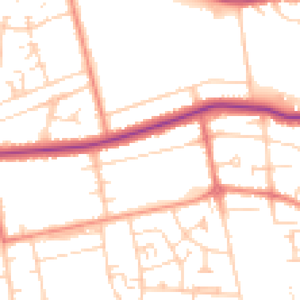 Daytime road noise heatmap for DN33 1DN