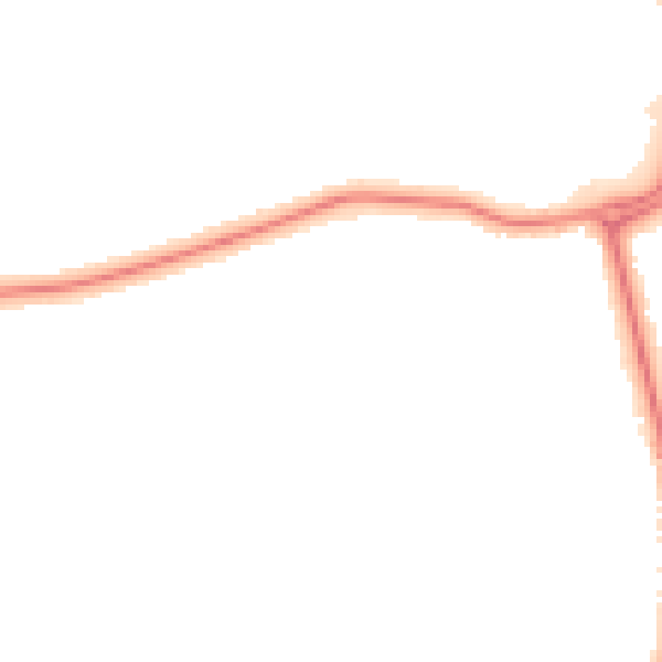 Night-time road noise heatmap for DN33 1DQ