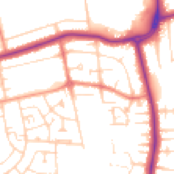 Daytime road noise heatmap for DN33 1DR
