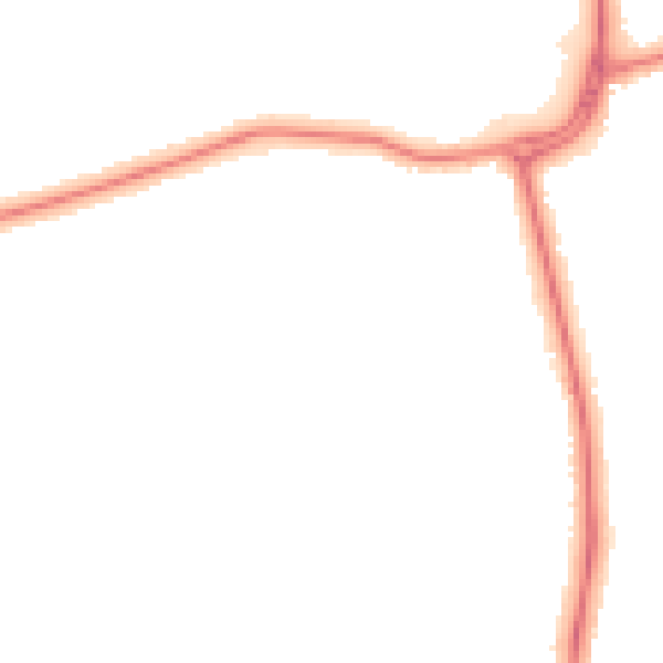 Night-time road noise heatmap for DN33 1DR