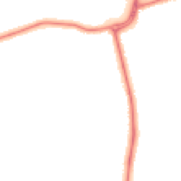 Night-time road noise heatmap for DN33 1DS
