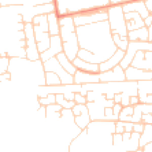 Daytime road noise heatmap for DN33 1HX