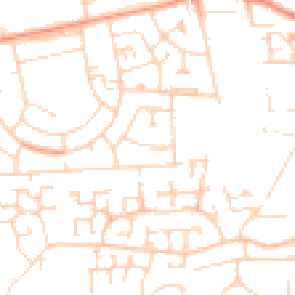 Daytime road noise heatmap for DN33 1LF