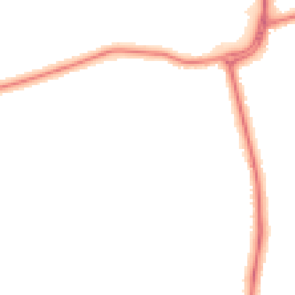 Night-time road noise heatmap for DN33 1NL