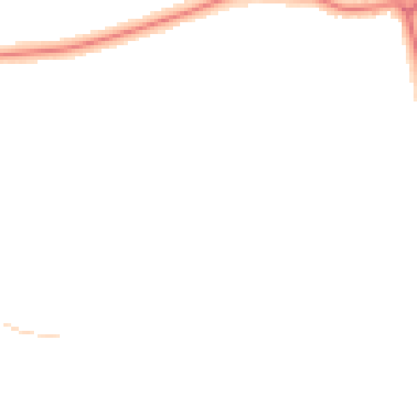 Night-time road noise heatmap for DN33 1QR