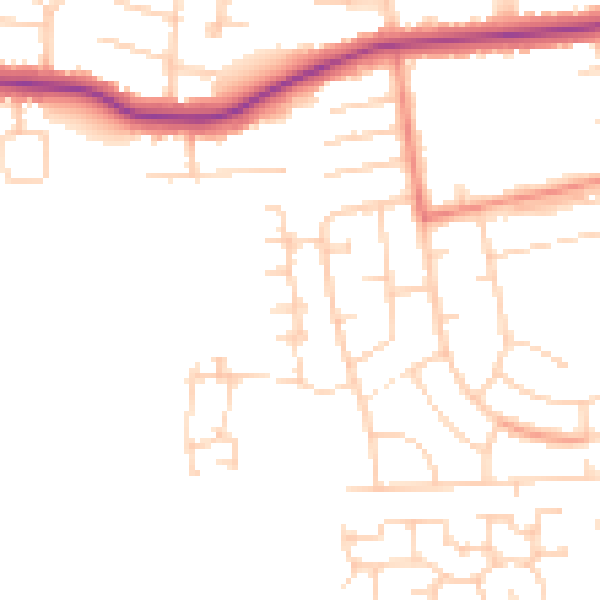Daytime road noise heatmap for DN33 1RD