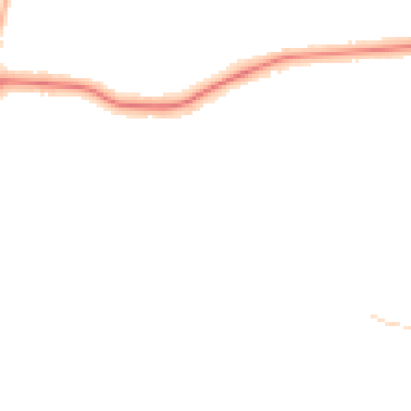 Night-time road noise heatmap for DN33 1RG
