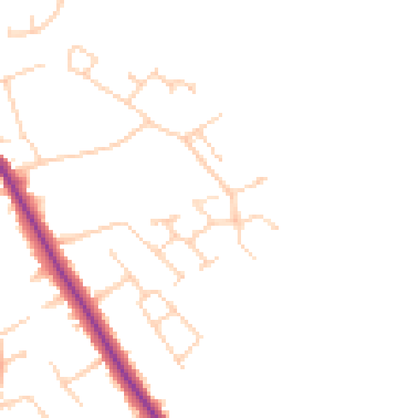 Daytime road noise heatmap for DN33 2ED