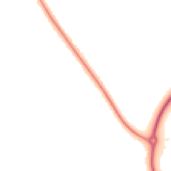 Night-time road noise heatmap for DN33 2LD