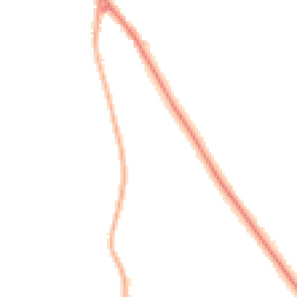Night-time road noise heatmap for DN33 2NE
