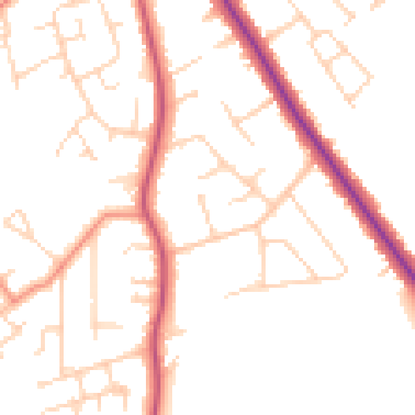 Daytime road noise heatmap for DN33 2PN