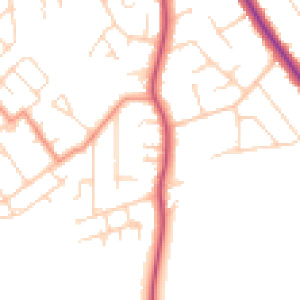 Daytime road noise heatmap for DN33 2PX