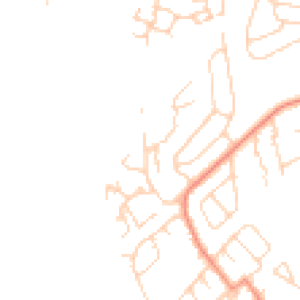 Daytime road noise heatmap for DN33 3AY