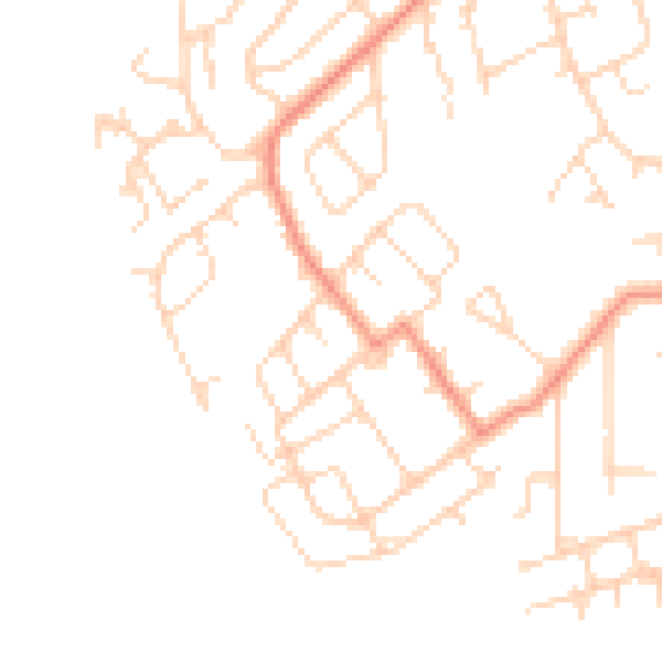 Daytime road noise heatmap for DN33 3HP