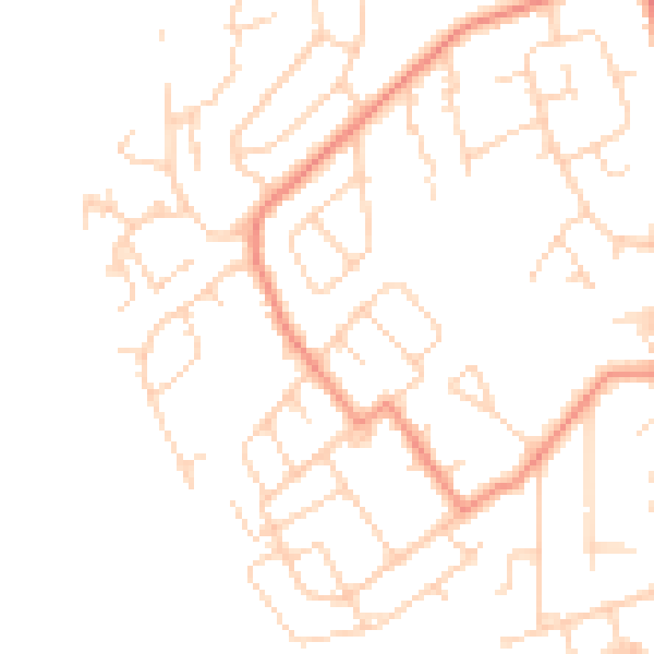 Daytime road noise heatmap for DN33 3HR