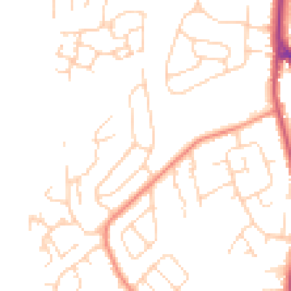 Daytime road noise heatmap for DN33 3JS