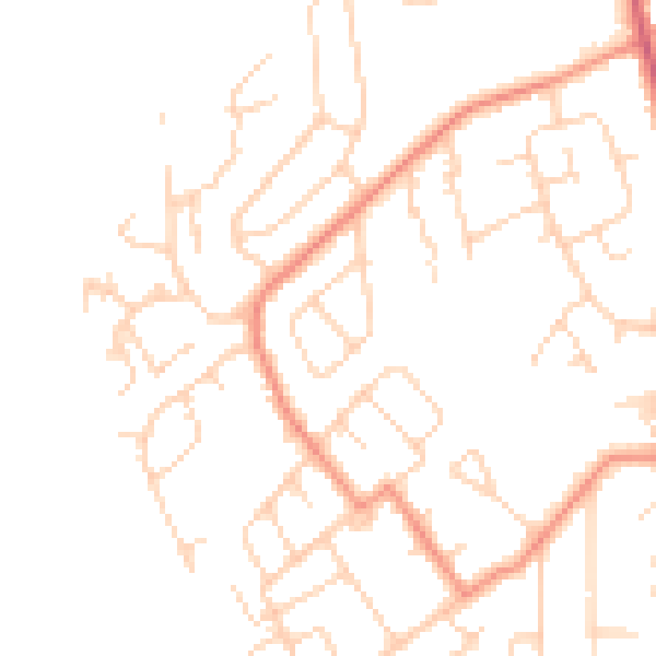 Daytime road noise heatmap for DN33 3LN