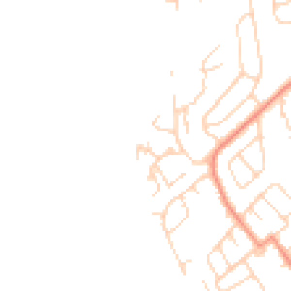 Daytime road noise heatmap for DN33 3LS