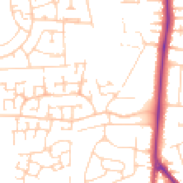 Daytime road noise heatmap for DN33 3RD