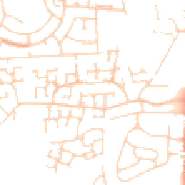 Daytime road noise heatmap for DN33 3RW