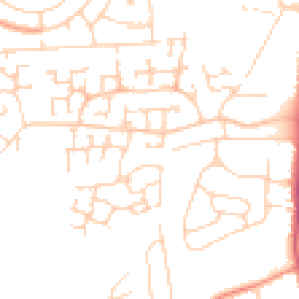 Daytime road noise heatmap for DN33 3SL
