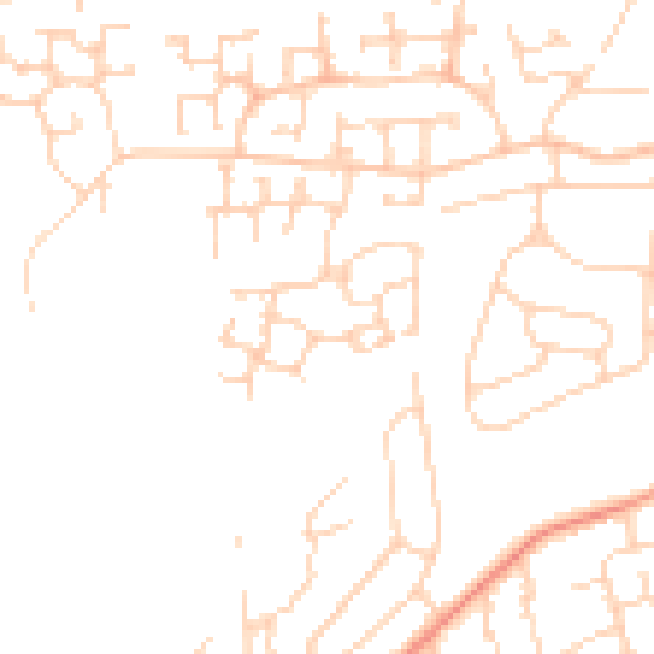 Daytime road noise heatmap for DN33 3TG