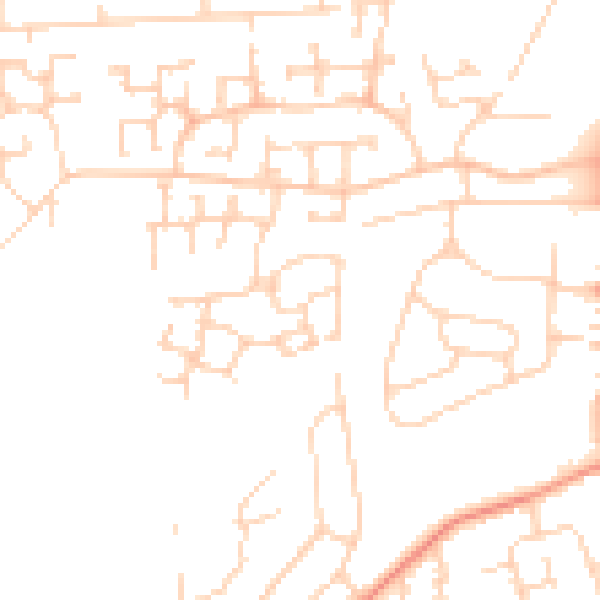 Daytime road noise heatmap for DN33 3TQ