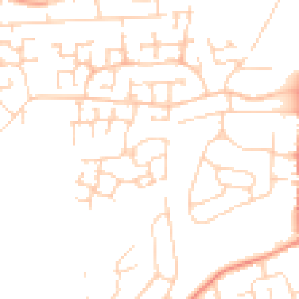 Daytime road noise heatmap for DN33 3TU