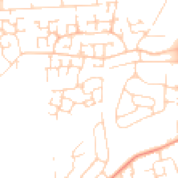 Daytime road noise heatmap for DN33 3TX