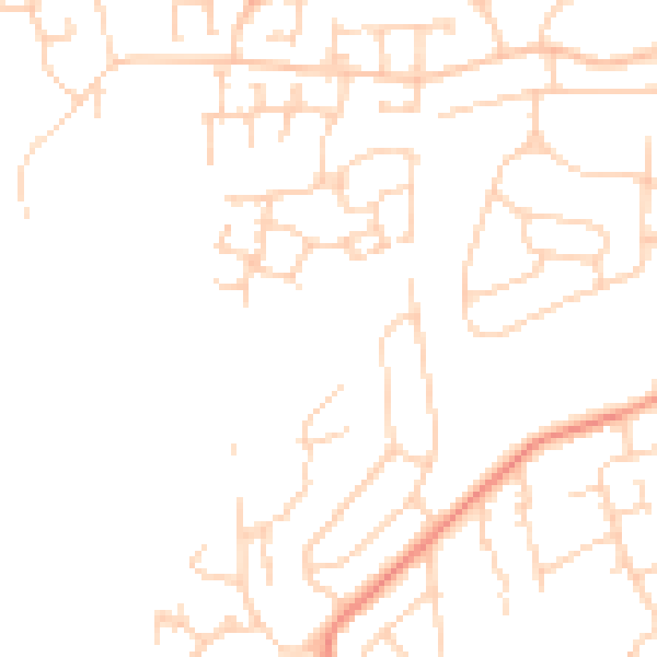 Daytime road noise heatmap for DN33 3TZ