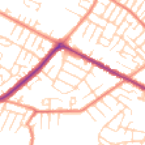 Daytime road noise heatmap for DN34 4AR