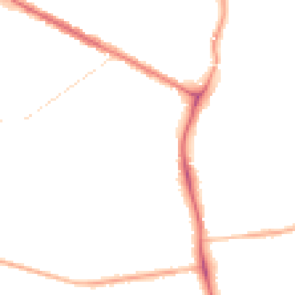 Night-time road noise heatmap for DN34 4BX