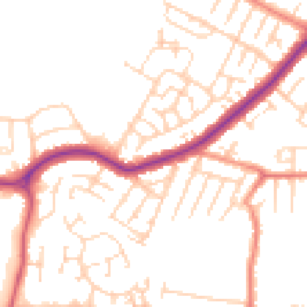 Daytime road noise heatmap for DN34 4DN