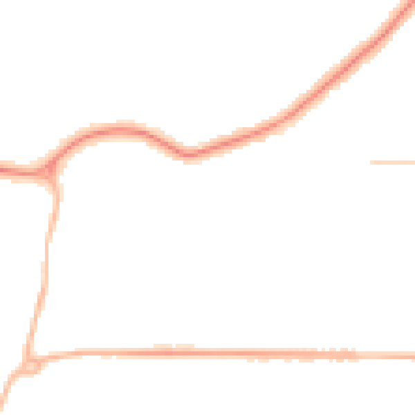 Night-time road noise heatmap for DN34 4DS
