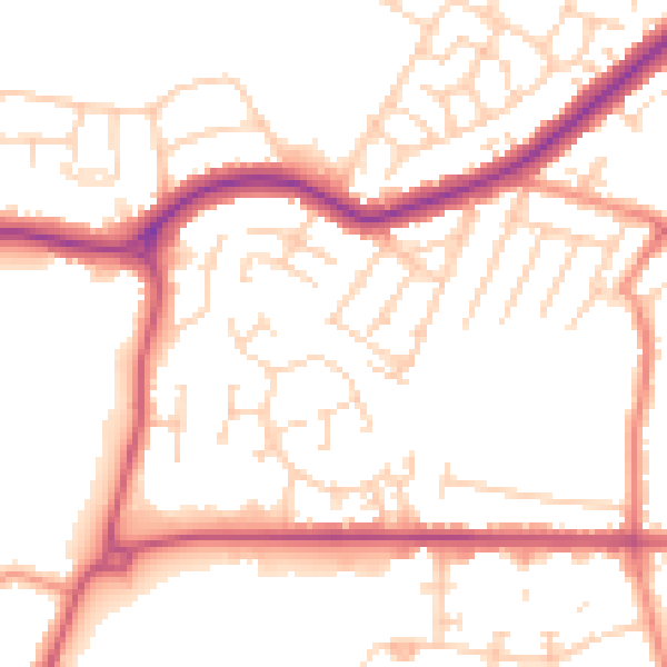 Daytime road noise heatmap for DN34 4EJ
