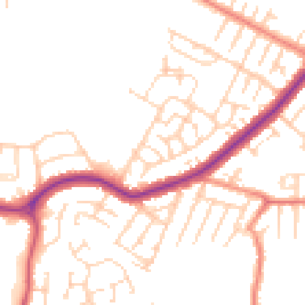 Daytime road noise heatmap for DN34 4GG