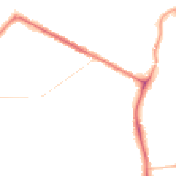 Night-time road noise heatmap for DN34 4PB