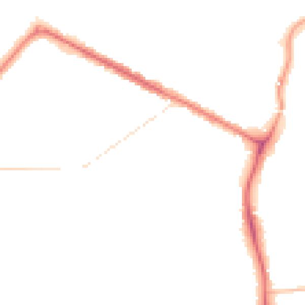 Night-time road noise heatmap for DN34 4PD