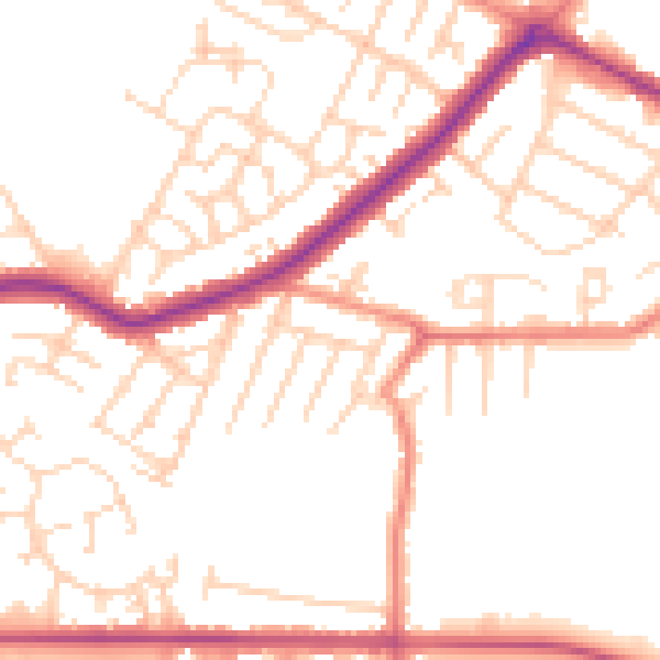 Daytime road noise heatmap for DN34 4RA