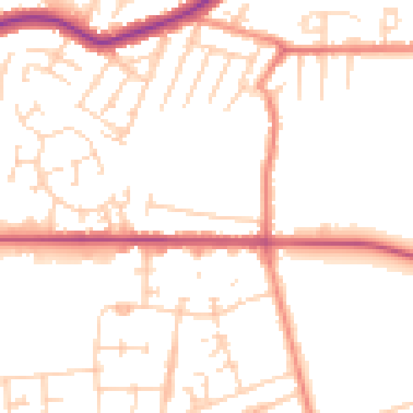 Daytime road noise heatmap for DN34 4SF