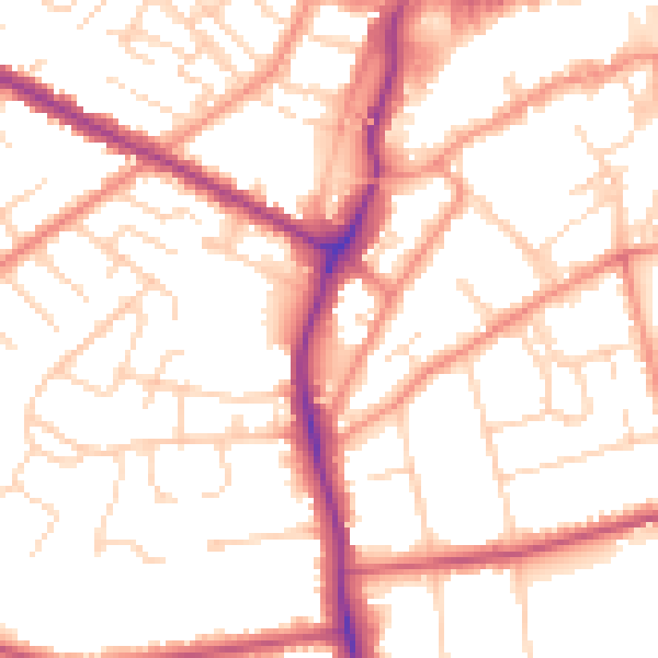 Daytime road noise heatmap for DN34 4SS