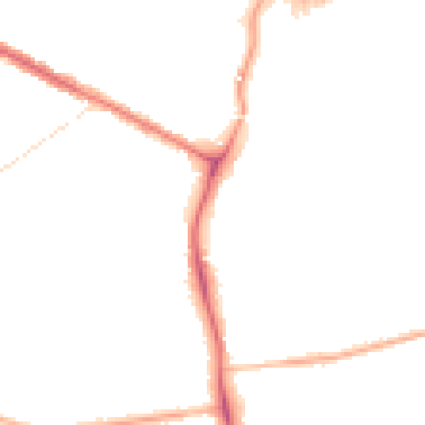 Night-time road noise heatmap for DN34 4SS