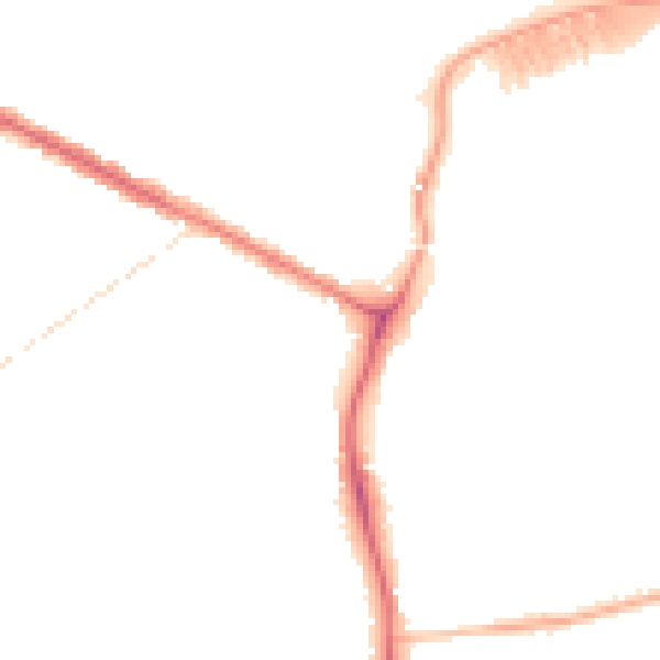 Night-time road noise heatmap for DN34 4SU