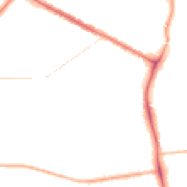 Night-time road noise heatmap for DN34 4TS