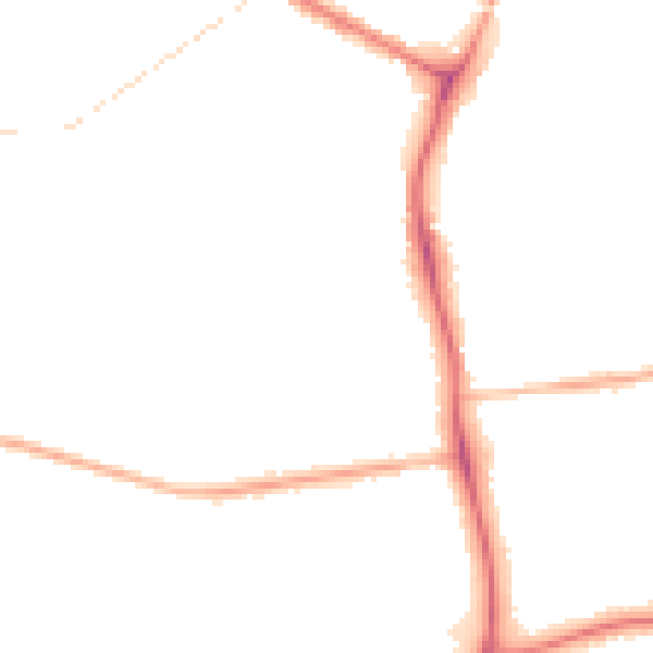 Night-time road noise heatmap for DN34 4UD