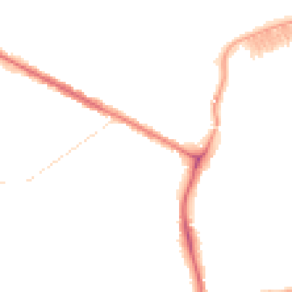 Night-time road noise heatmap for DN34 4UF