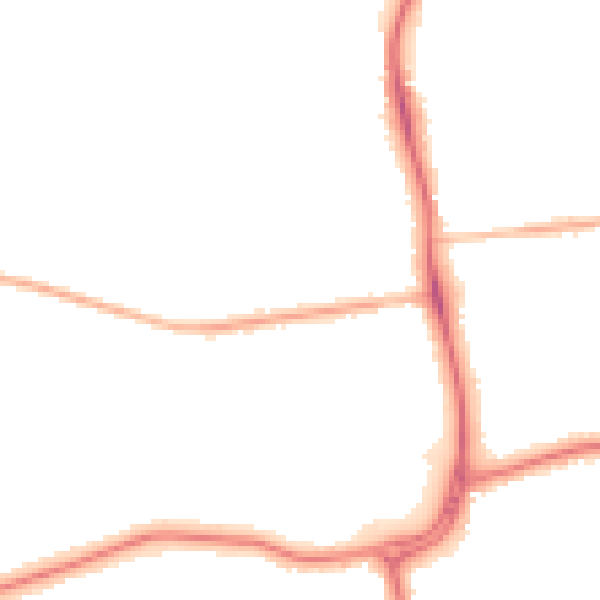Night-time road noise heatmap for DN34 5AE