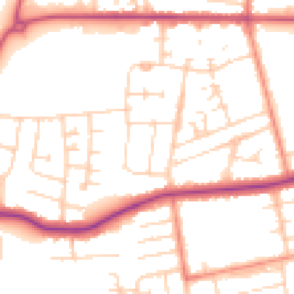 Daytime road noise heatmap for DN34 5HP